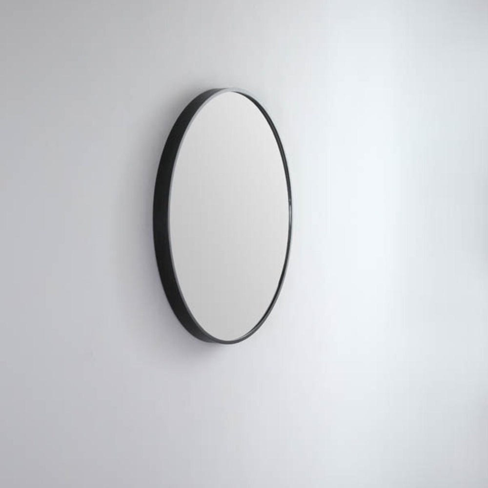 REMER MODERN ROUND FRAMED MIRROR WITH PORTABLE MAGNIFIER CUSTOM COLOURS 610X610MM