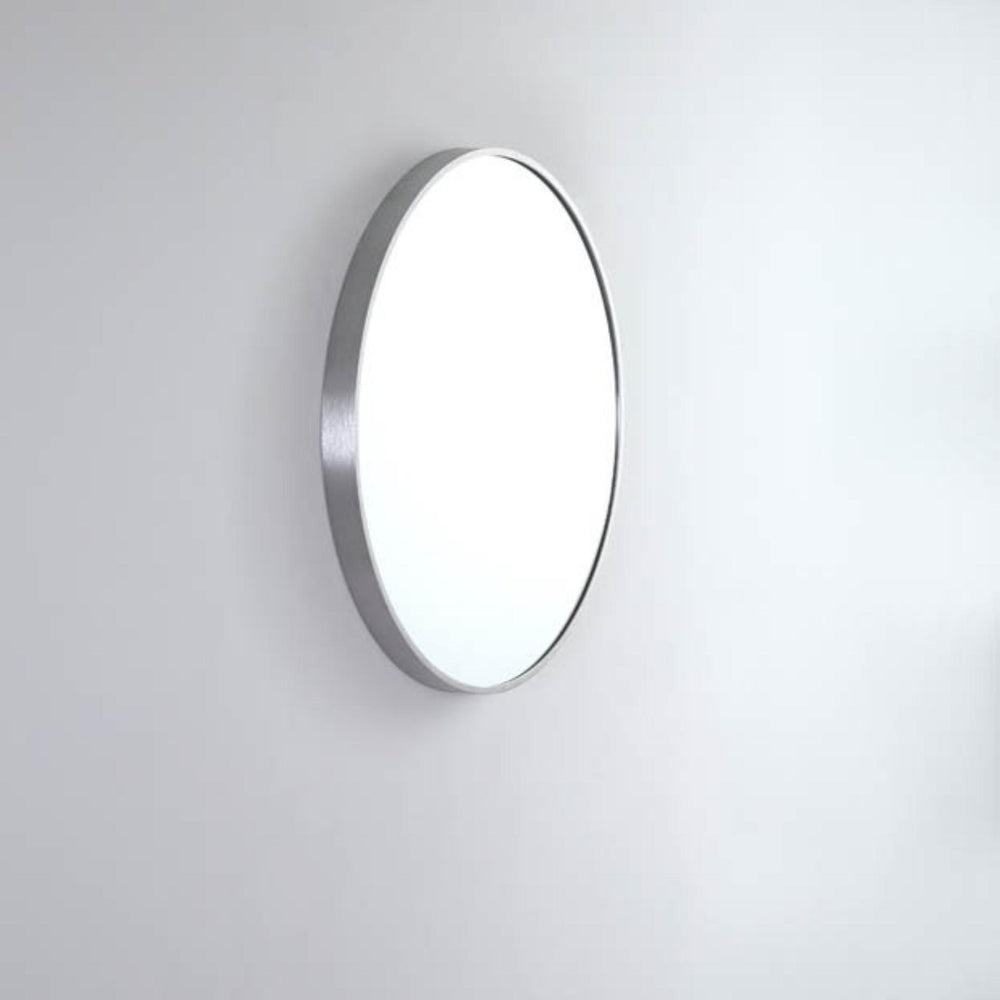 REMER MODERN ROUND FRAMED MIRROR WITH PORTABLE MAGNIFIER CUSTOM COLOURS 610X610MM
