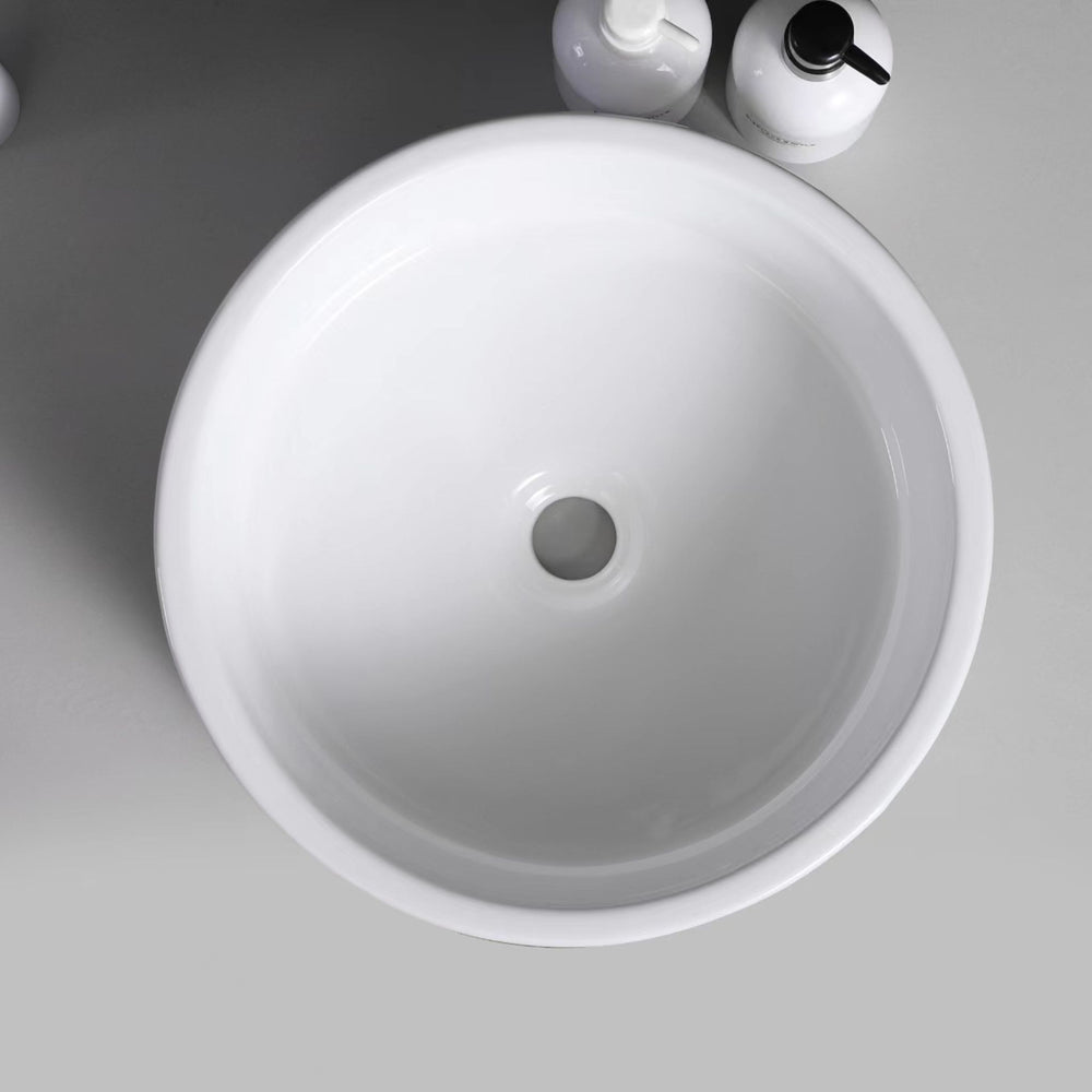 INFINITY ABOVE COUNTER CERAMIC BASIN GLOSS WHITE 420MM