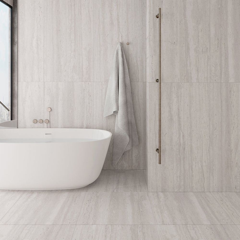 EVERSTONE EUROMARMO TRAVERTINE CHIARO MATTE 600X300MM RECTANGULAR TILE (PER BOX)