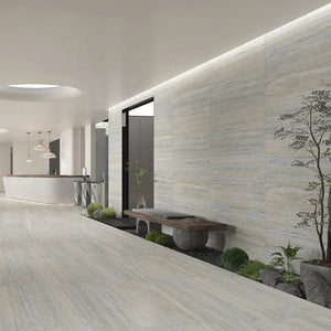 EVERSTONE EUROMARMO TRAVERTINE SILVER GOLD MATTE 600X300MM RECTANGULAR TILE (PER BOX)