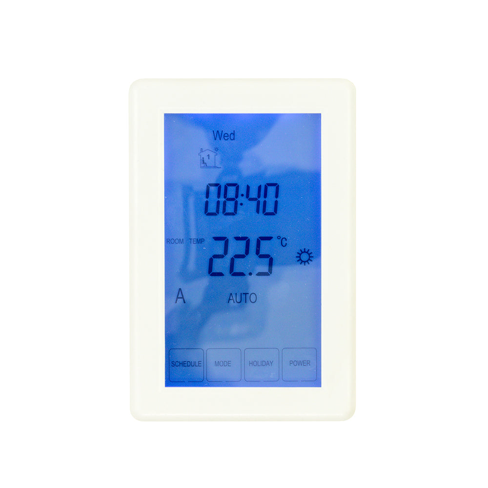 RADIANT HEATING STANDARD VERTICAL DUAL TIMER/THERMOSTAT WHITE 120MM