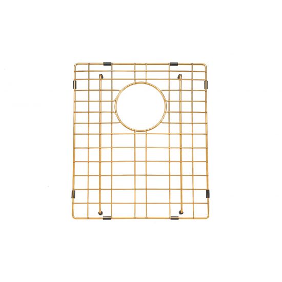 AQUAPERLA T304 HANDMADE SINGLE BOWL SINK BRUSHED GOLD 390MM