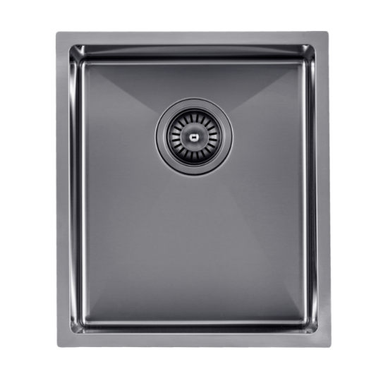 AQUAPERLA T304 HANDMADE SINGLE BOWL SINK BRUSHED GOLD 390MM