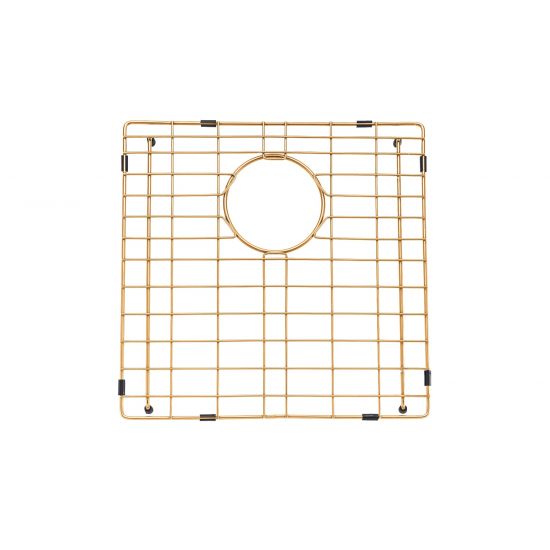 AQUAPERLA T304 HANDMADE SINGLE BOWL SINK BRUSHED GOLD 440MM