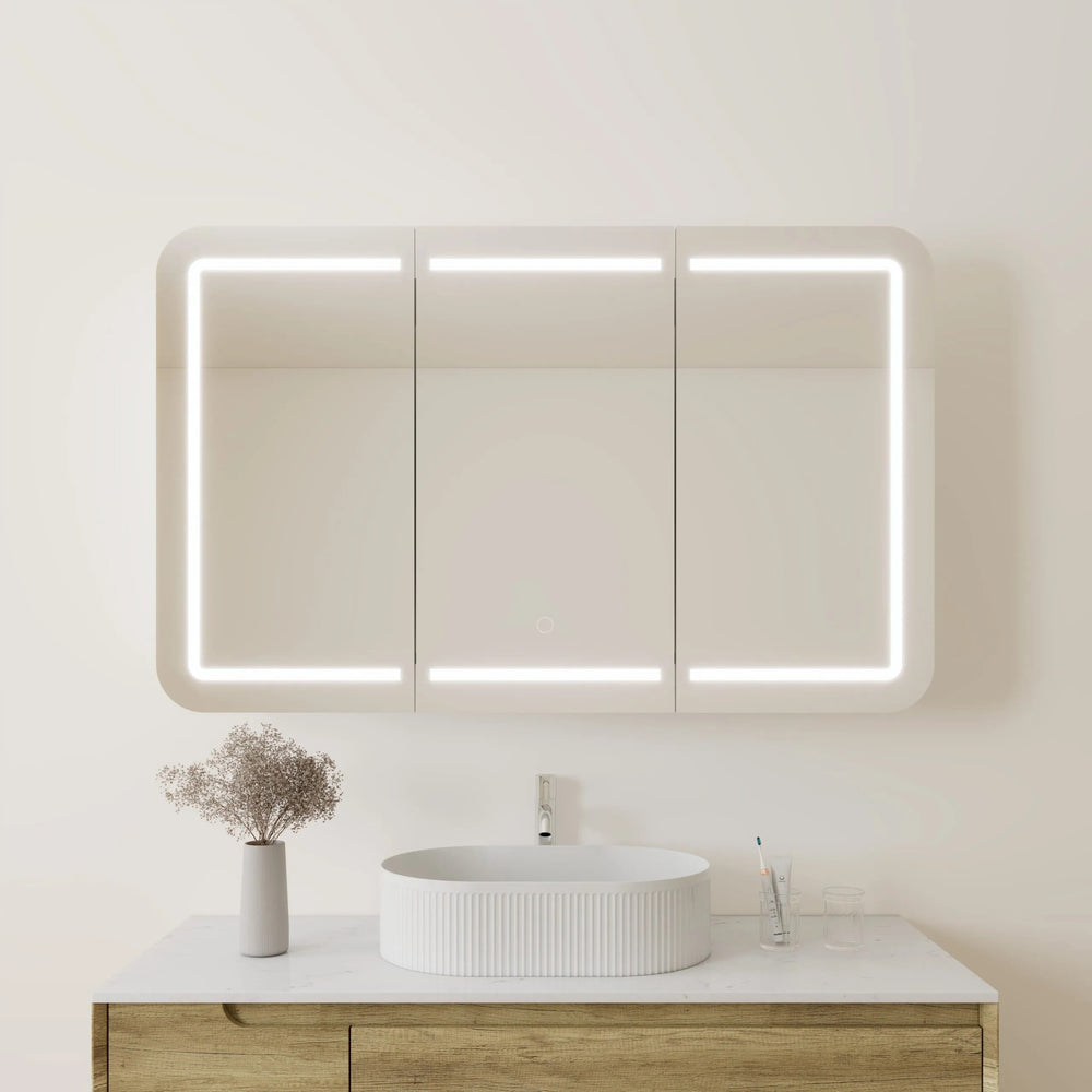 VITO LED PVC MIRROR SHAVING CABINET 1200X750MM