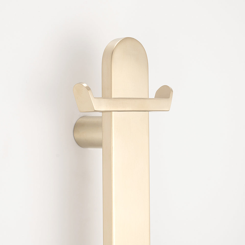 RADIANT HEATING VERTICAL FLAT BAR HEATED SINGLE TOWEL RAIL WARM BRUSHED NICKEL 930MM