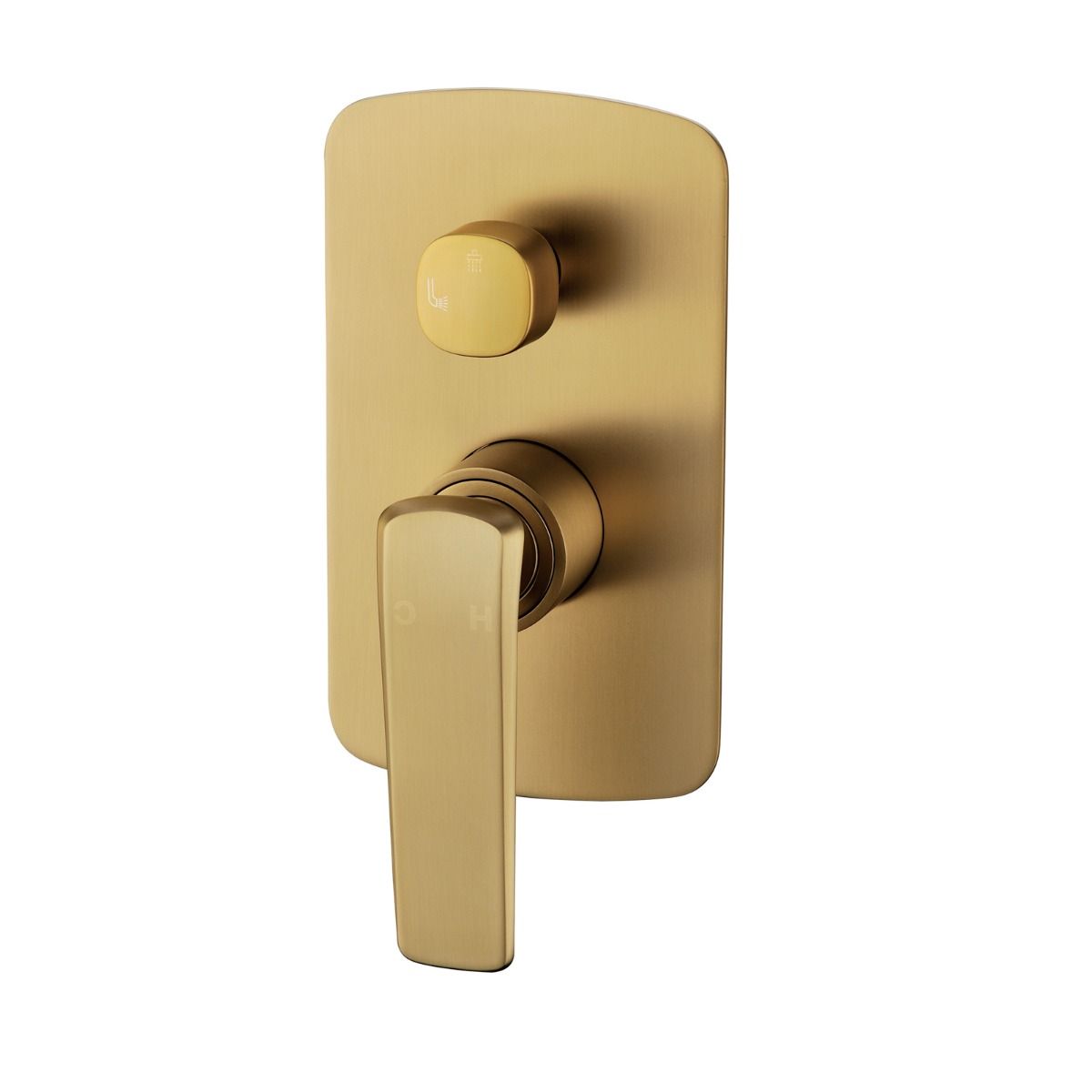 NORICO ESPERIA WALL MIXER WITH DIVERTER BRUSHED YELLOW GOLD