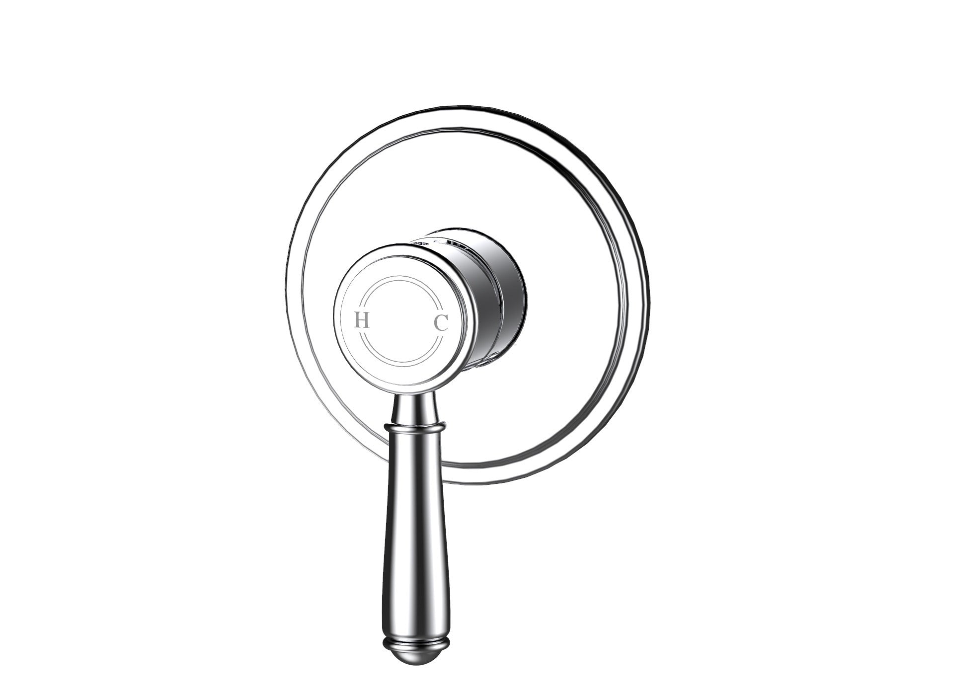 IKON CLASICO WALL MIXER TRIM KITS WITH ROUGH IN BODY 115MM CHROME
