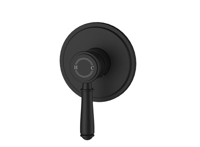 IKON CLASICO LEAD FREE WALL MIXER TRIM KITS WITH ROUGH IN BODY 115MM MATTE BLACK
