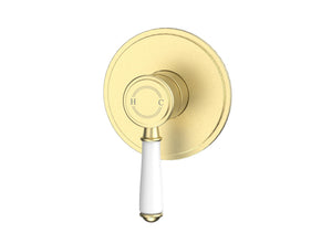 IKON CLASICO WALL MIXER TRIM KITS WITH ROUGH IN BODY 115MM CERAMIC HANDLE BRUSHED GOLD