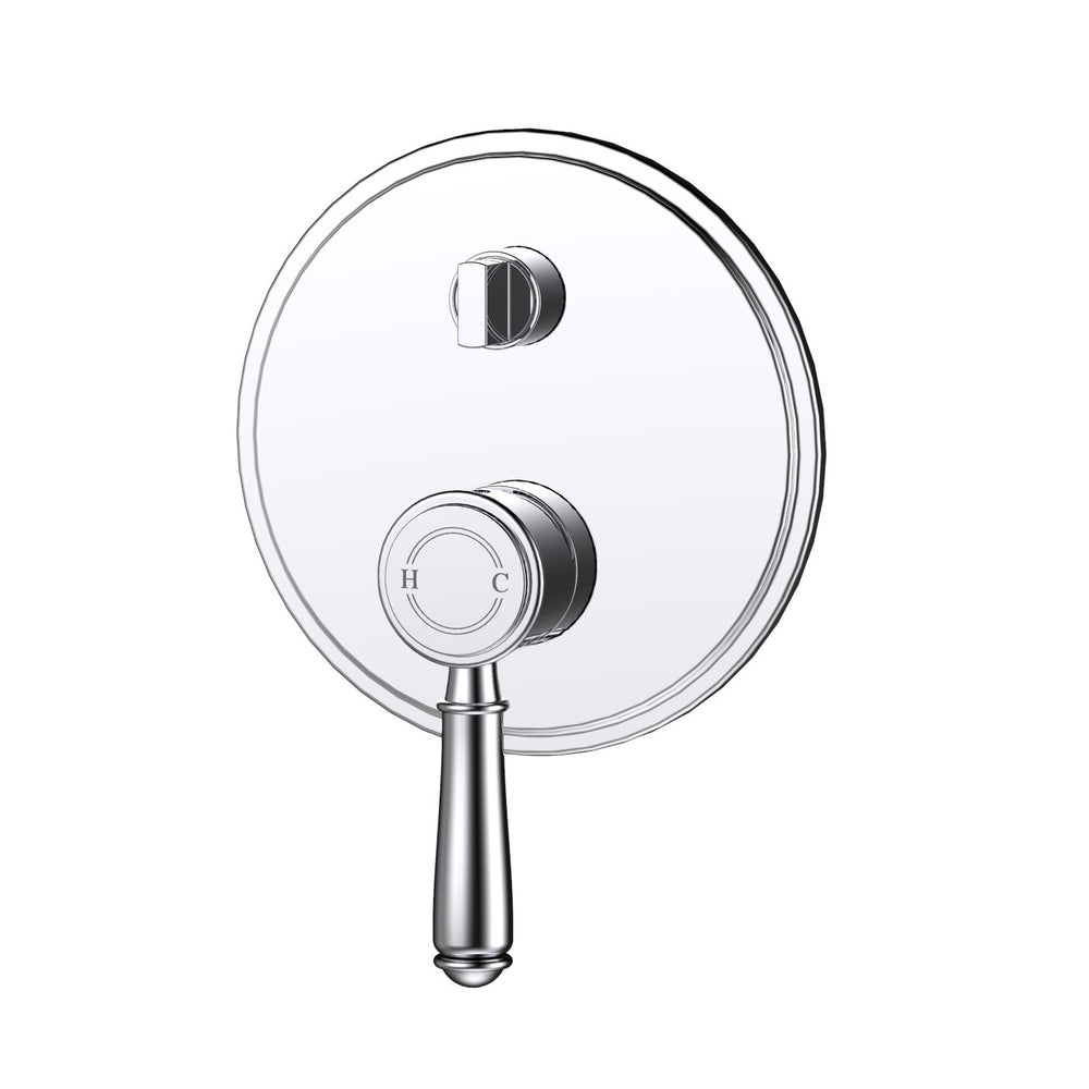 IKON CLASICO LEAD FREE WALL DIVERTER MIXER TRIM KIT WITH ROUGH IN BODY 160MM CHROME