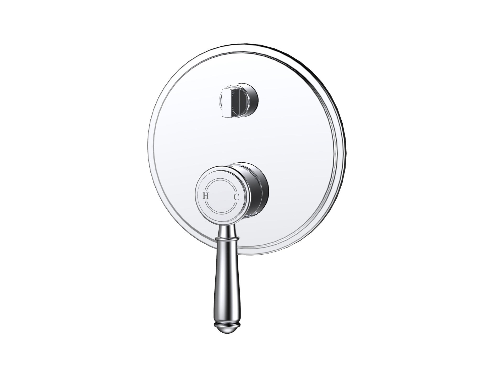 IKON CLASICO WALL DIVERTER MIXER TRIM KIT WITH ROUGH IN BODY 160MM CHROME