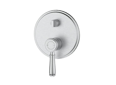 IKON CLASICO LEAD FREE WALL DIVERTER MIXER TRIM KIT WITH ROUGH IN BODY 160MM BRUSHED NICKEL