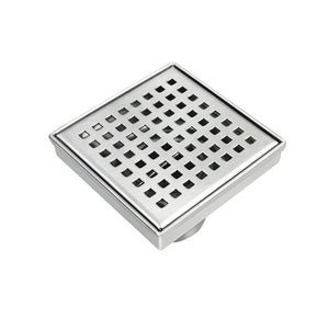 RADIANT HEATING SQUARE PATTERNED FLOOR WASTE BRUSHED SATIN 100MM