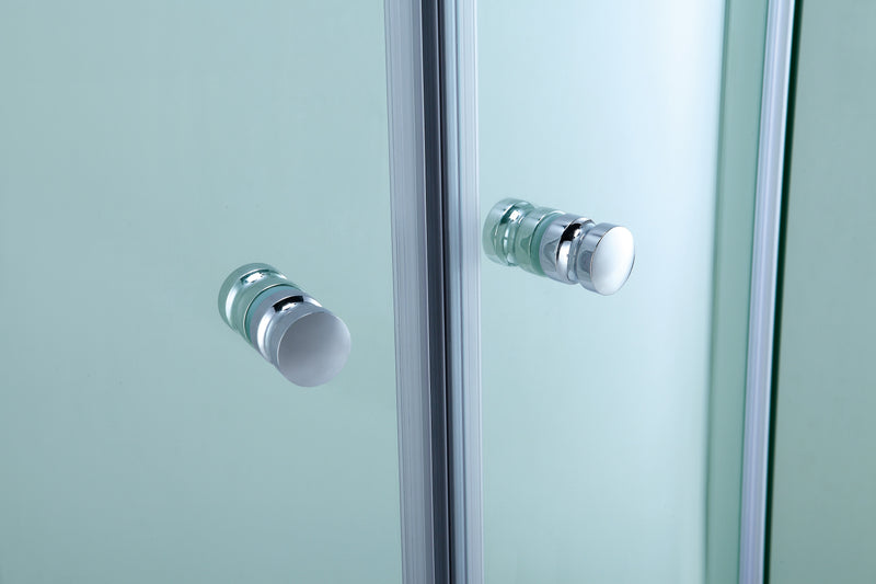 COVEY CVC-47S WALL TO WALL SEMI-FRAMED CURVED SLIDING CHROME