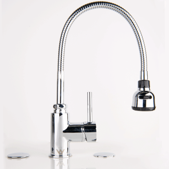 QUOSS GIRAFFE KITCHEN / SINK MIXER WITH FLEXIBLE SPOUT 400MM CHROME