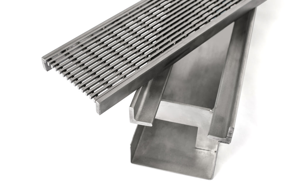 GRATES2GO THRESHOLD CHANNEL STAINLESS STEEL SILVER