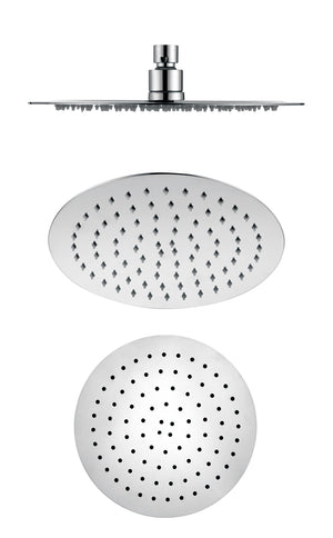 QUOSS RAIN SHOWER SUNFLOWER SET ROUND 400MM CHROME