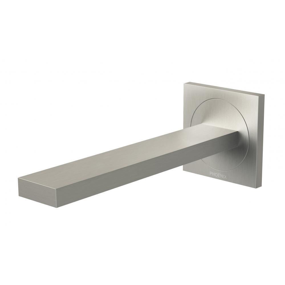 PHOENIX ORTHO WALL BASIN / BATH OUTLET 200MM MATTE BRUSHED NICKEL