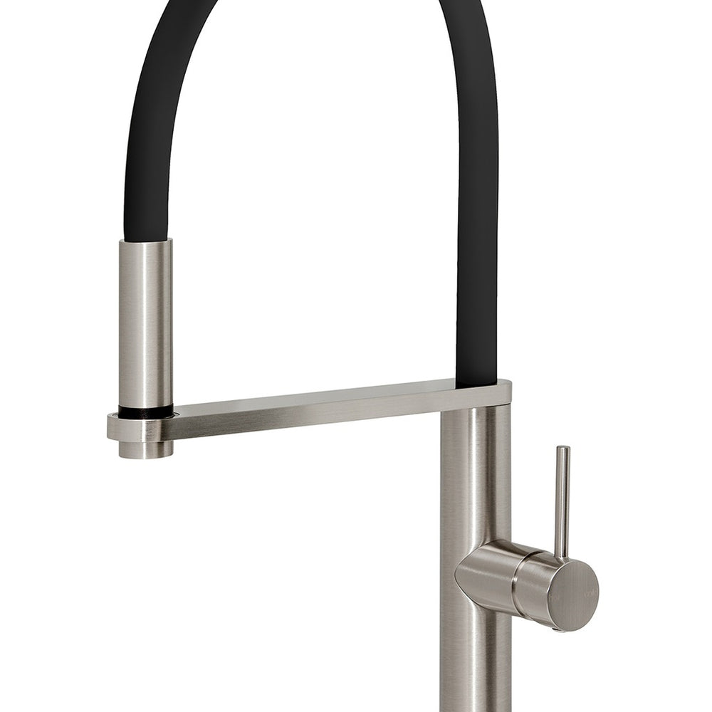 PHOENIX BLIX LEAD FREE FLEXIBLE HOSE SINK MIXER 447MM BRUSHED NICKEL