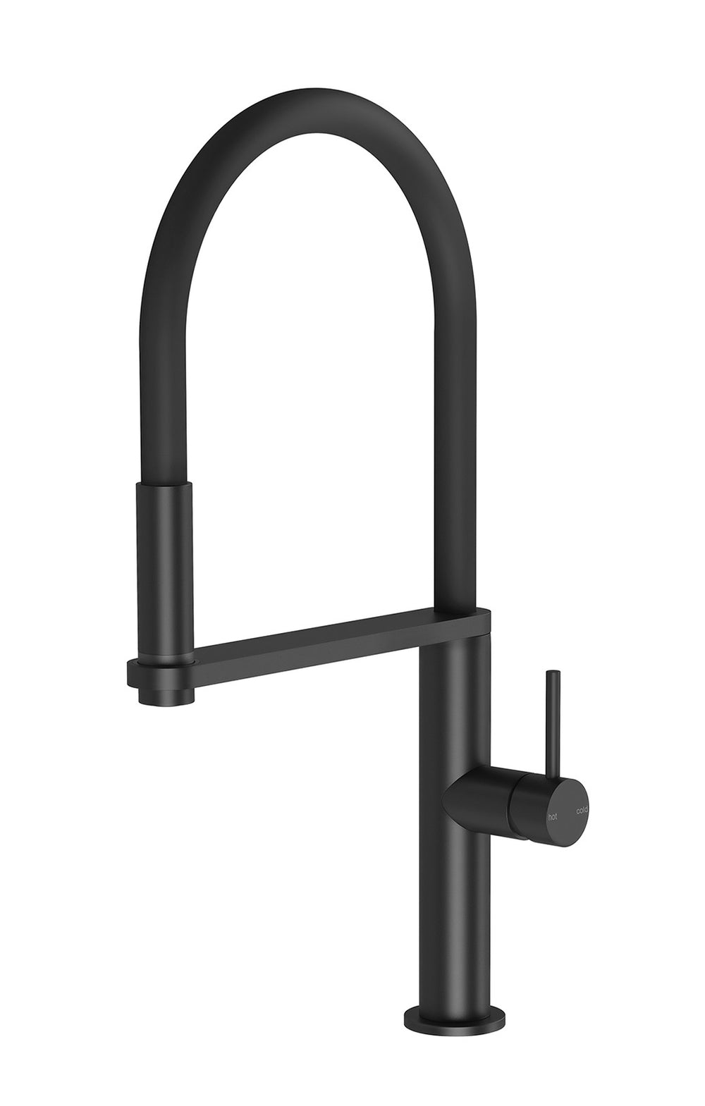 PHOENIX BLIX FLEXIBLE HOSE SINK MIXER 447MM MATTE BLACK