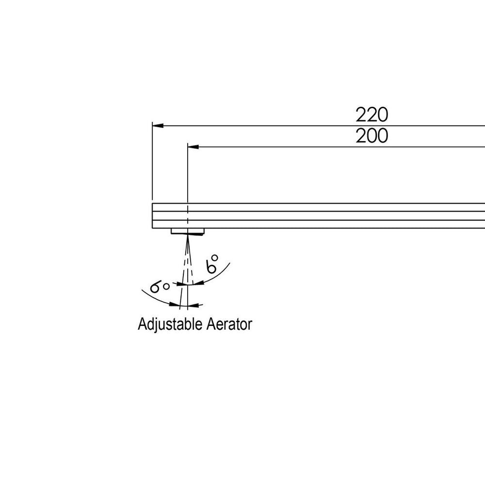 PHOENIX ALIA WALL BASIN BATH OUTLET 200MM BRUSHED NICKEL