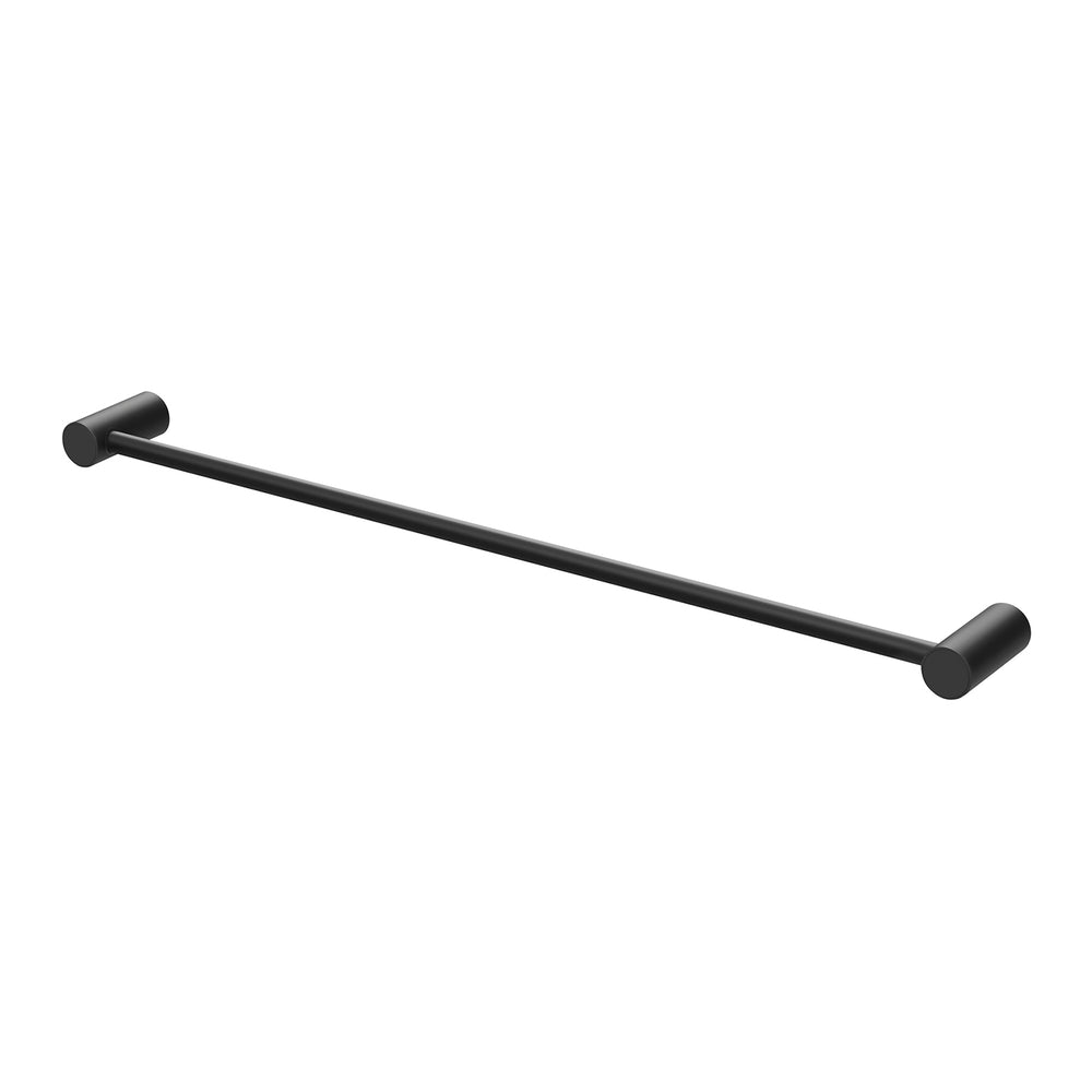 PHOENIX VIVID SLIMLINE SINGLE NON-HEATED TOWEL RAIL MATTE BLACK 600MM AND 800MM
