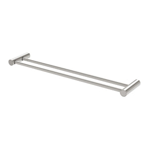 PHOENIX VIVID SLIMLINE NON-HEATED DOUBLE TOWEL RAIL BRUSHED NICKEL (AVAILABLE IN 600MM AND 800MM)