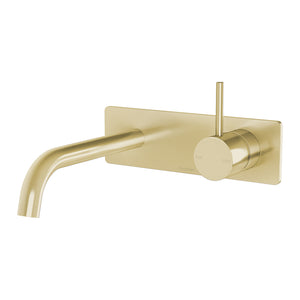 PHOENIX VIVID SLIMLINE UP BASIN BATH WALL MIXER SET BRUSHED GOLD
