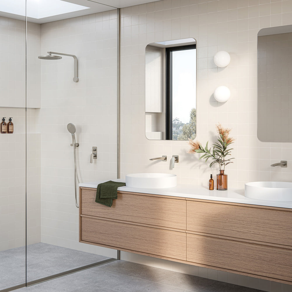PHOENIX MEKKO LEAD FREE SHOWER / BATH DIVERTER MIXER COMPLETE KIT BRUSHED NICKEL