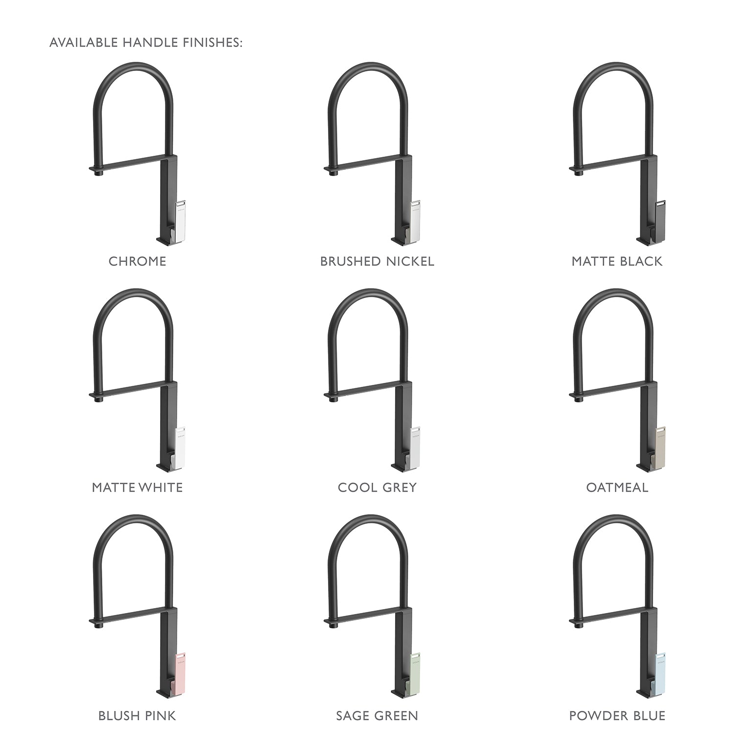 PHOENIX ZIMI SINK MIXER 460MM MATTE BLACK
