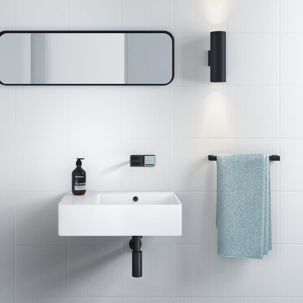 PHOENIX ZIMI WALL BASIN / BATH MIXER SET 219MM MATTE BLACK
