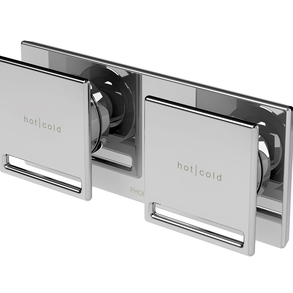 PHOENIX ZIMI TWIN SHOWER / WALL MIXER 153MM CHROME
