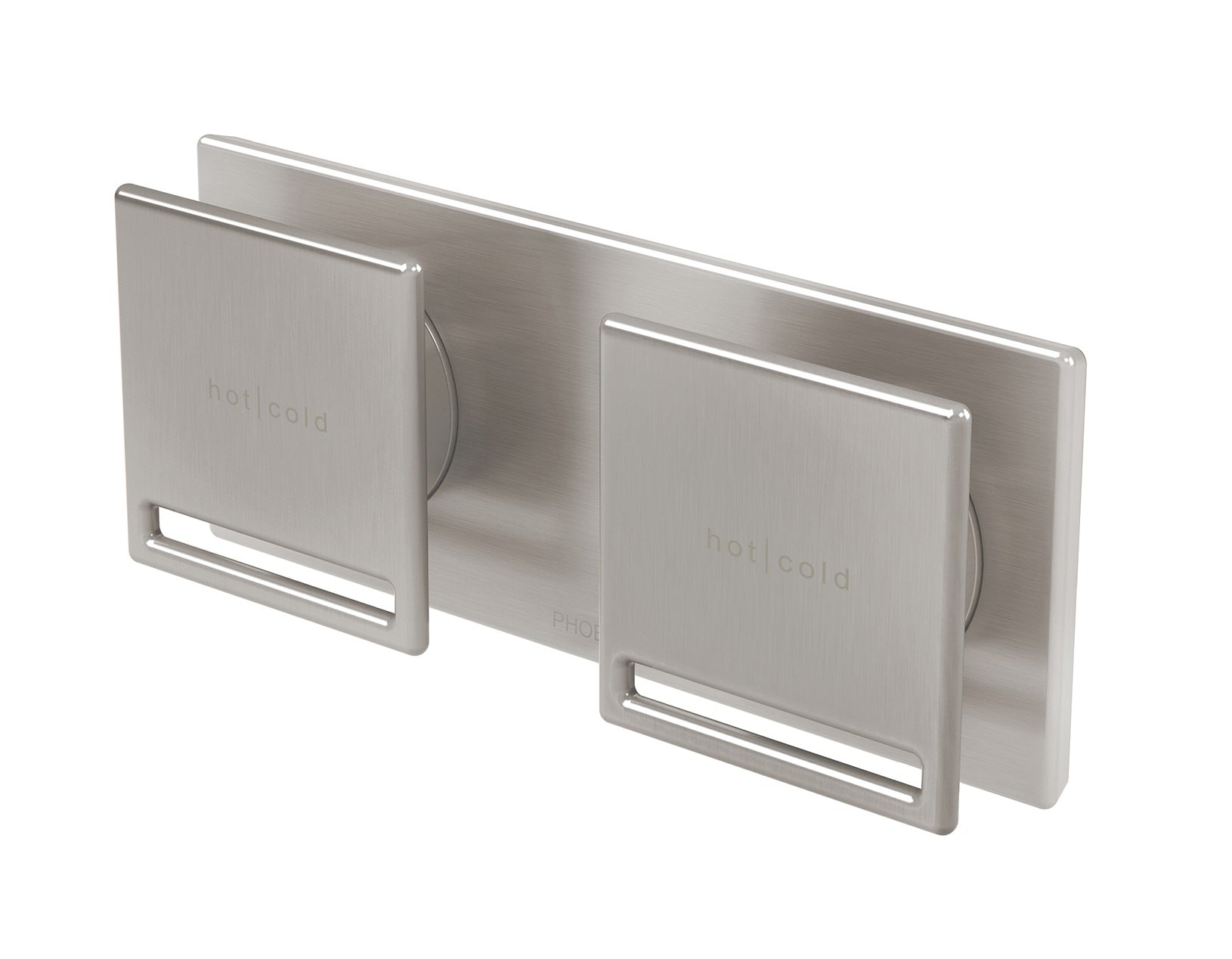 PHOENIX ZIMI TWIN SHOWER / WALL MIXER 153MM BRUSHED NICKEL