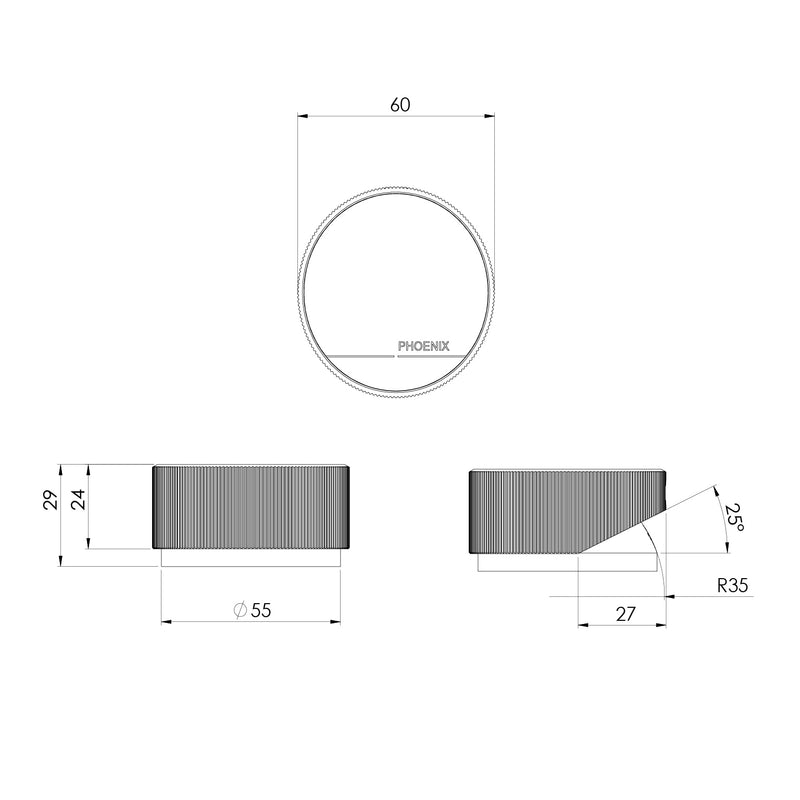 PHOENIX AXIA HOB MIXER MATTE BLACK