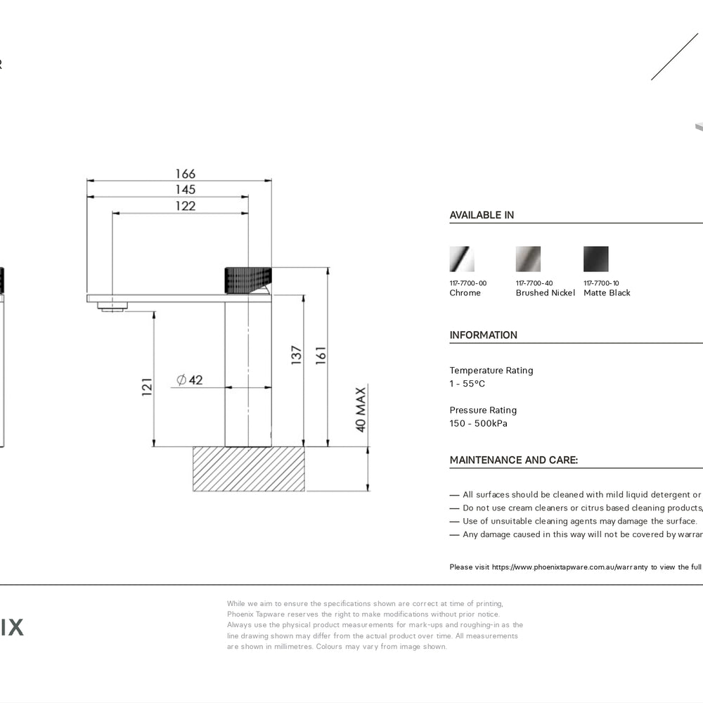 PHOENIX AXIA BASIN MIXER CHROME