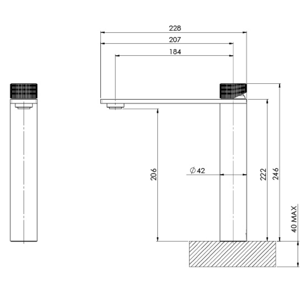 PHOENIX AXIA VESSEL MIXER BRUSHED NICKEL