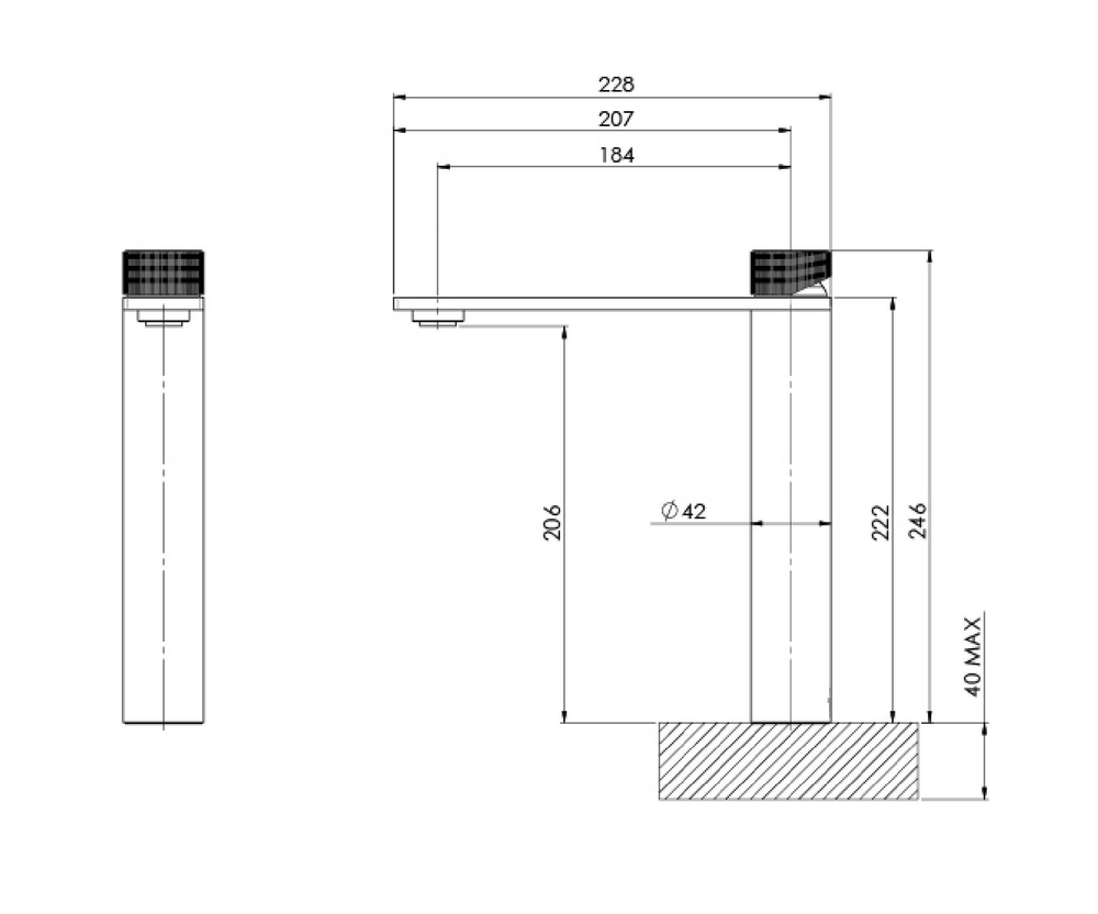 PHOENIX AXIA VESSEL MIXER BRUSHED NICKEL