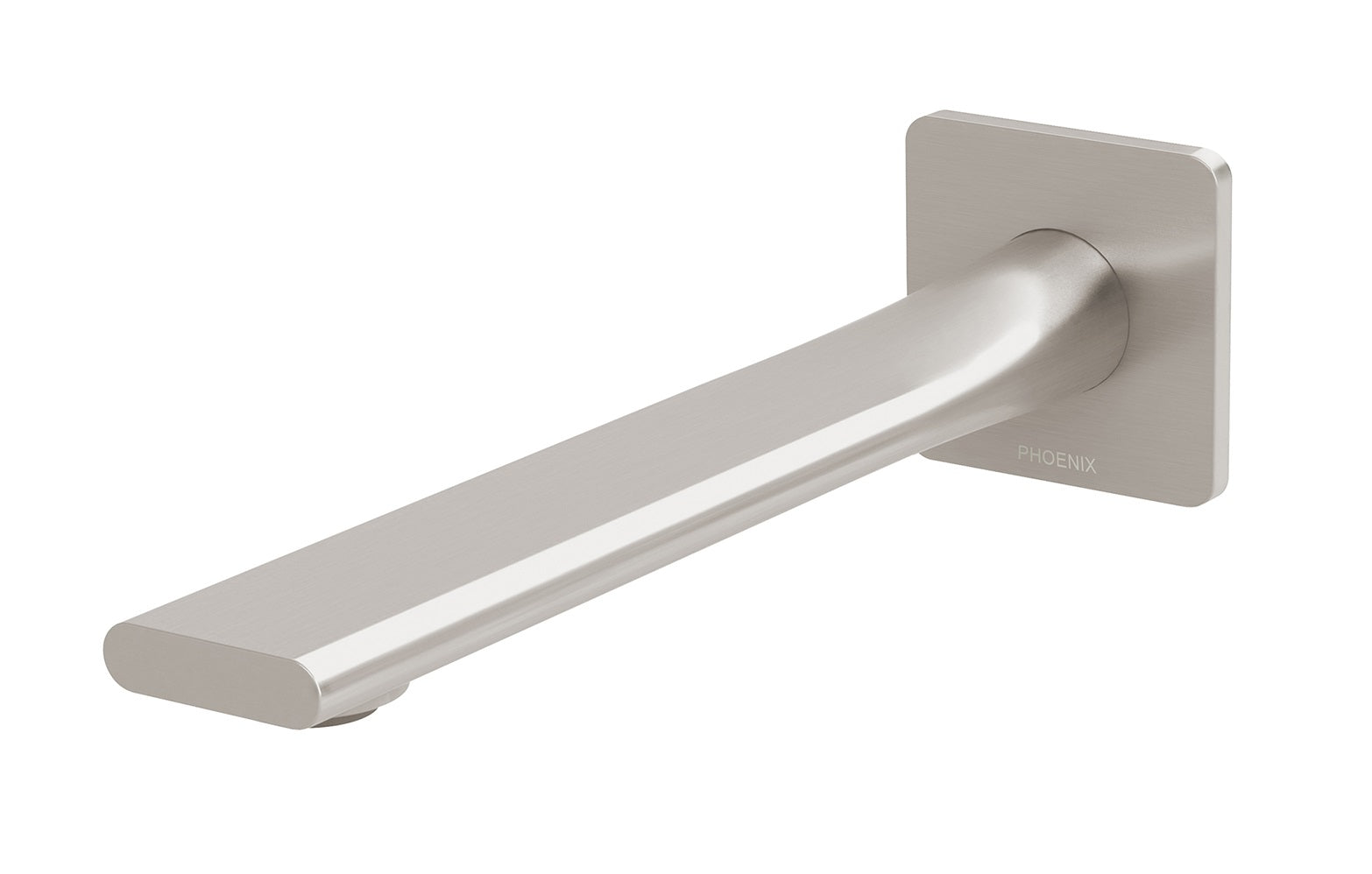 PHOENIX TEEL WALL BASIN OUTLET 200MM BRUSHED NICKEL