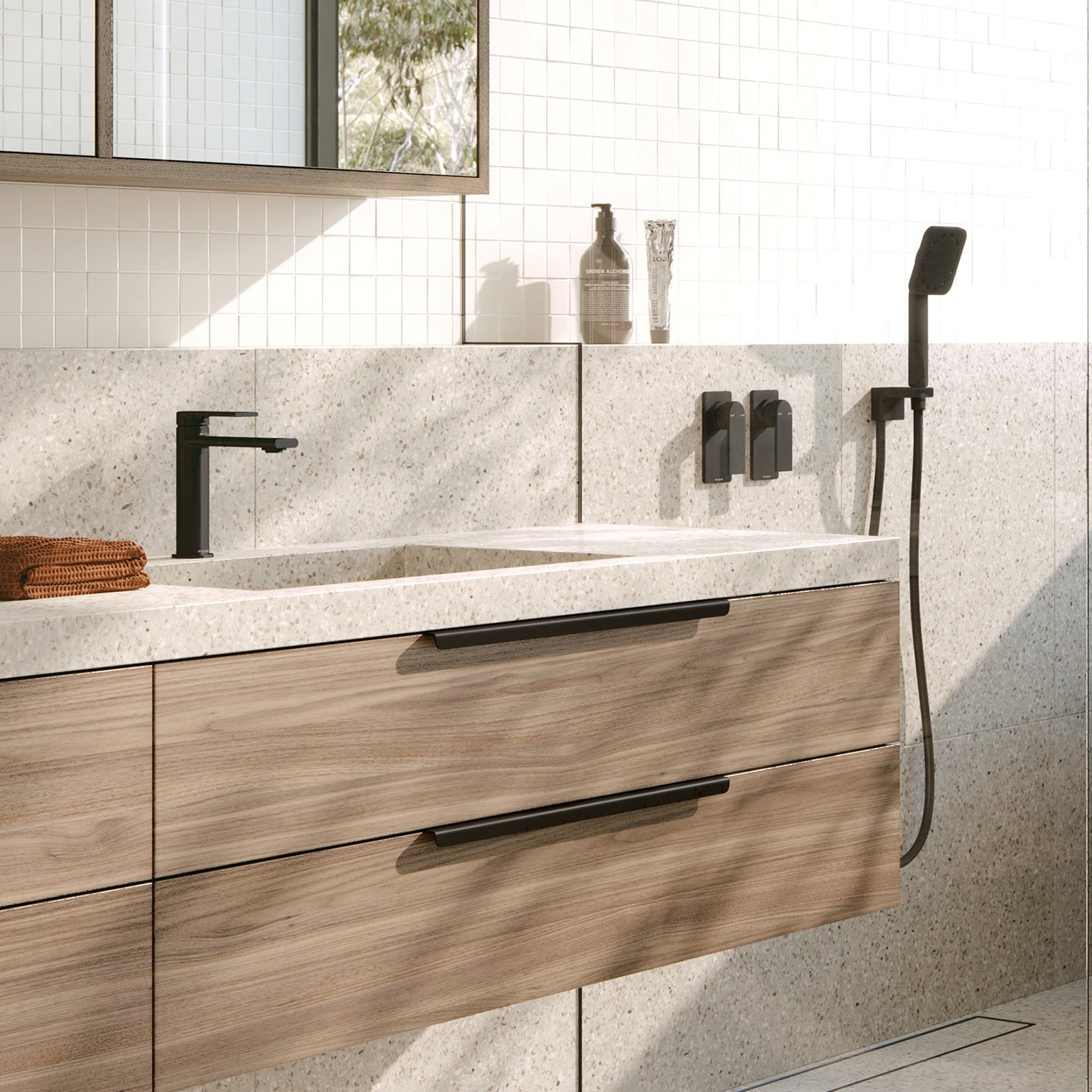 PHOENIX TEEL LEAD FREE BASIN MIXER 162MM MATTE BLACK