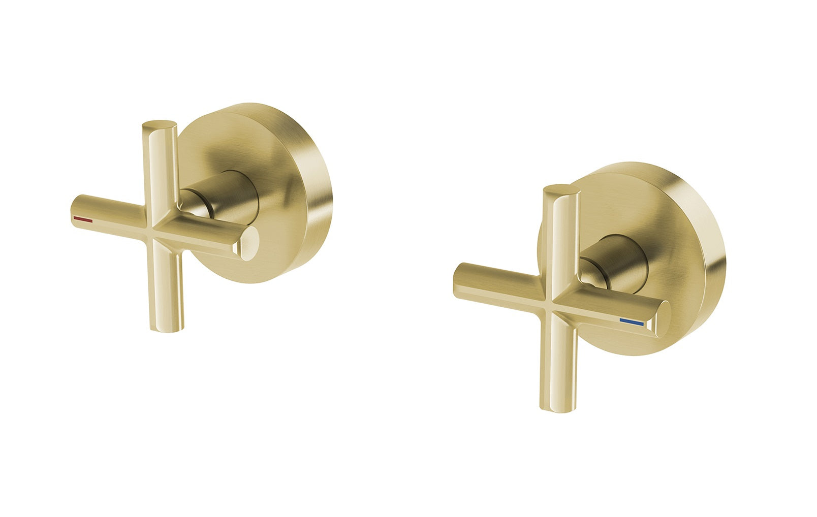 PHOENIX VIVID SLIMLINE PLUS WALL TOP ASSEMBLIES 15MM EXTENDED SPINDLES BRUSHED GOLD
