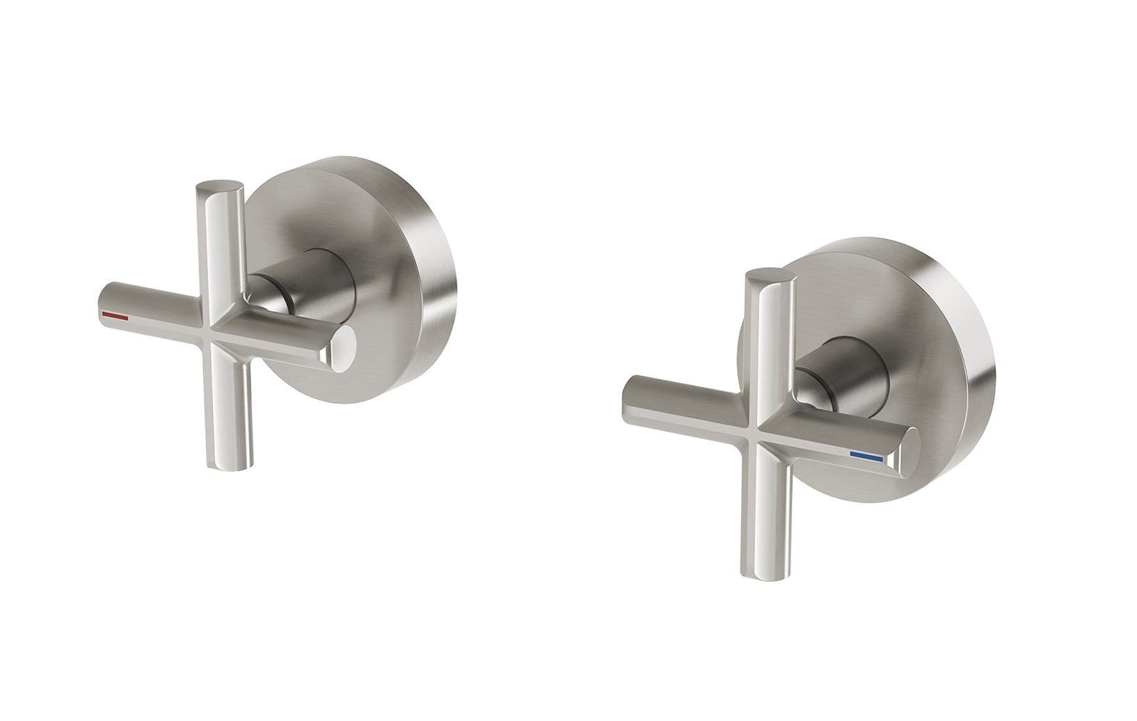 PHOENIX VIVID SLIMLINE PLUS WALL TOP ASSEMBLIES 15MM EXTENDED SPINDLES BRUSHED NICKEL