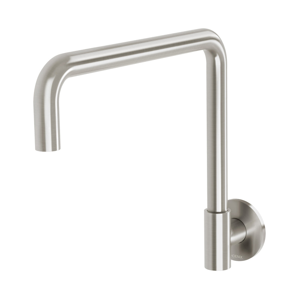 PHOENIX VIVID SLIMLINE PLUS LEAD FREE WALL SINK OUTLET 240MM BRUSHED NICKEL