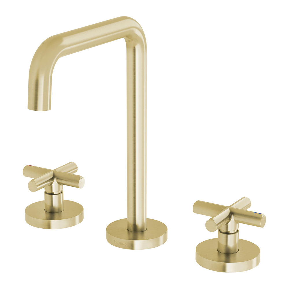 PHOENIX VIVID SLIMLINE PLUS LEAD FREE BASIN SET BRUSHED GOLD