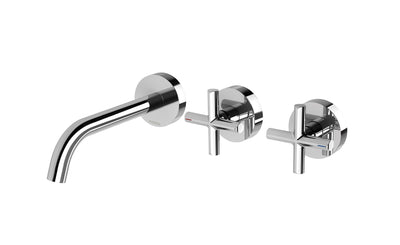 PHOENIX VIVID SLIMLINE PLUS LEAD FREE WALL BASIN / BATH HOSTESS SET OUTLET 185MM CHROME