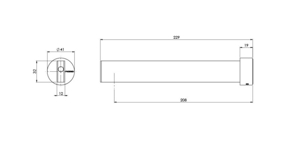 PHOENIX LEXI MKII BASIN OUTLET 200MM BRUSHED NICKEL