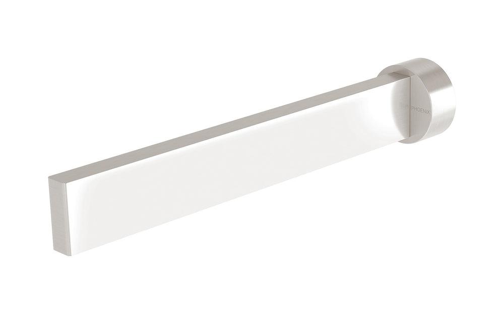 PHOENIX LEXI MKII BATH OUTLET 200MM BRUSHED NICKEL