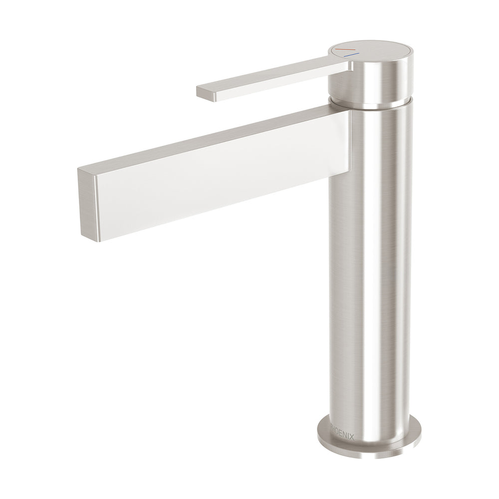 PHOENIX LEXI MKII LEAD FREE BASIN MIXER 174MM BRUSHED NICKEL
