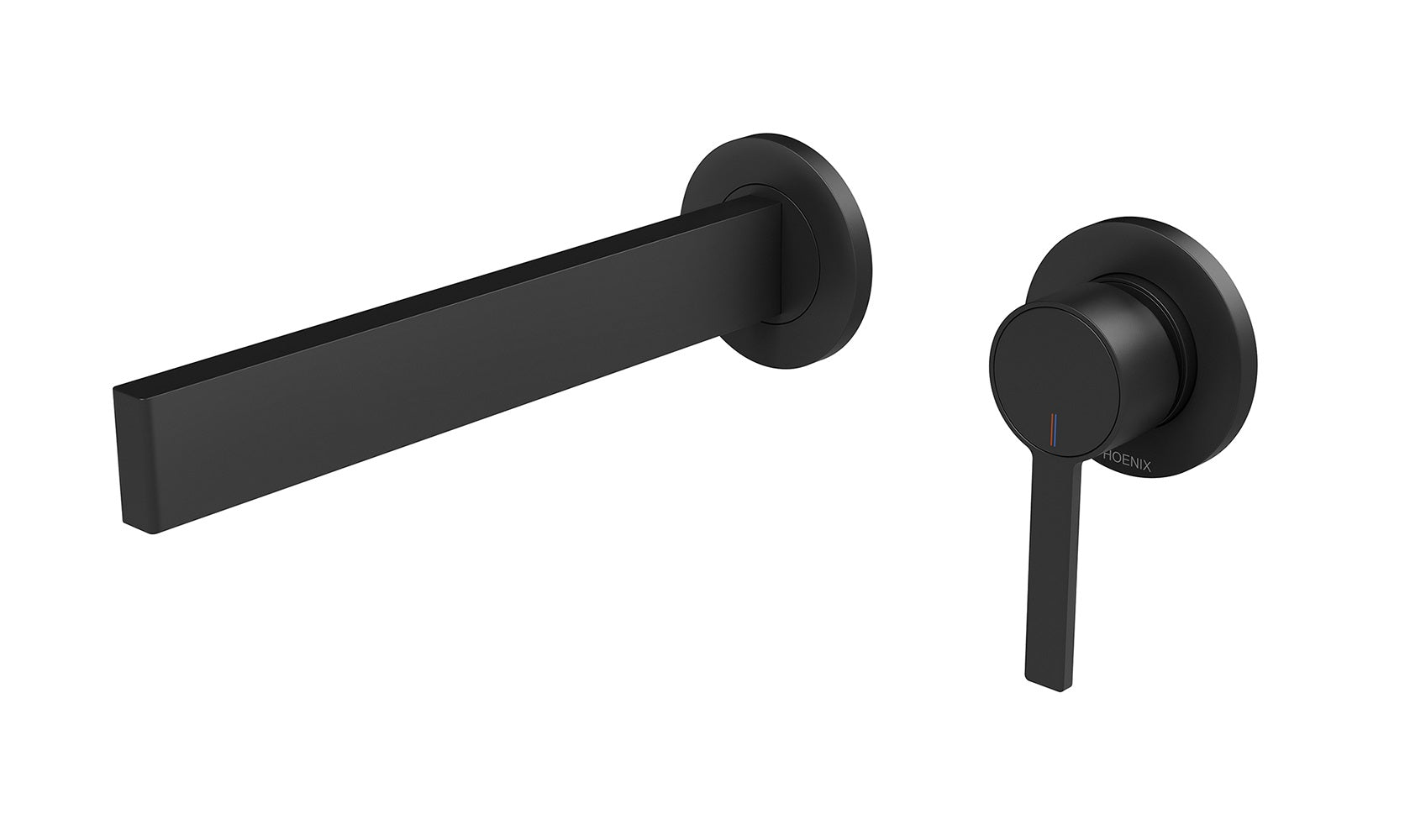 PHOENIX LEXI MKII WALL BASIN MIXER SET 200MM MATTE BLACK